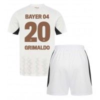 Echipament fotbal Bayer Leverkusen Alejandro Grimaldo #20 Tricou Deplasare 2024-25 pentru copii maneca scurta (+ Pantaloni scurti)